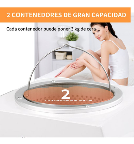 Imagen 8 de 8 de Olla De Cera Depilatoria Con Colador Y Filtro 6 Kilos