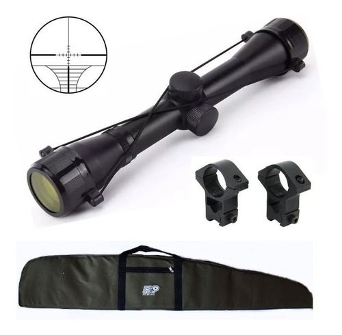 Kit Luneta Mira Riflescope 4x32 Mount 11mm + Capa Carabina