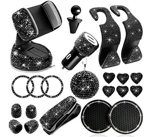 Maimeimi Bling Car Accesorios Set, 22 Piezas Bling Zzw3j