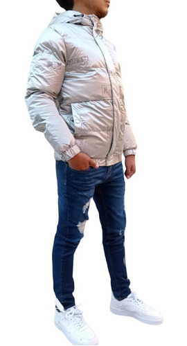Imagen 2 de 5 de Chamarra Para Hombre Termica Slim Biker Cazadora Chaqueta