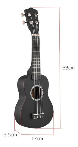 Ukelele Soprano Acústico De 21 Pulgadas, Madera De Tilo