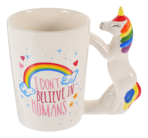 Taza De Cerámica 3d Con Forma De Unicornio Pintada A Mano, D