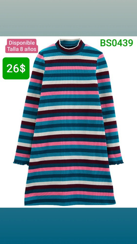 Vestido Para Niña 8 Años Bs0439