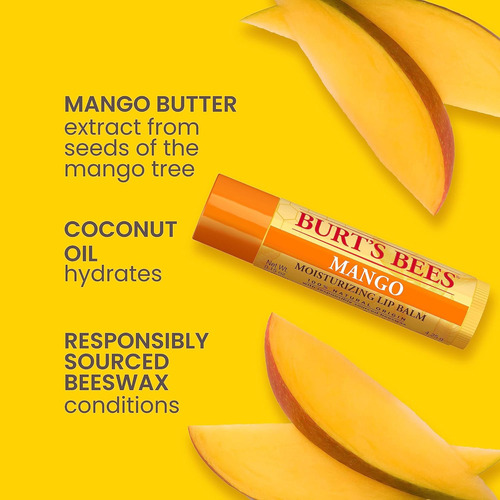 Burt's Bees - Bálsamo Labial, Protector Labial Hidratante Pa