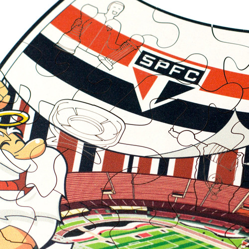 Quebra-cabeça São Paulo Fc Kids 50 Peças De Madeira - Puzi