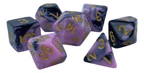 7 Uds Dados Poliédricos Coleccionables Juego De Mesa