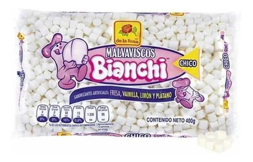 Mini Malvavisco Blanco Bianchi Bombón Chico De La Rosa 400g