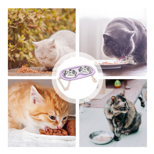 Cuenco De Agua Y Comida Para Gatos Cuenco Doble Para Gatos P