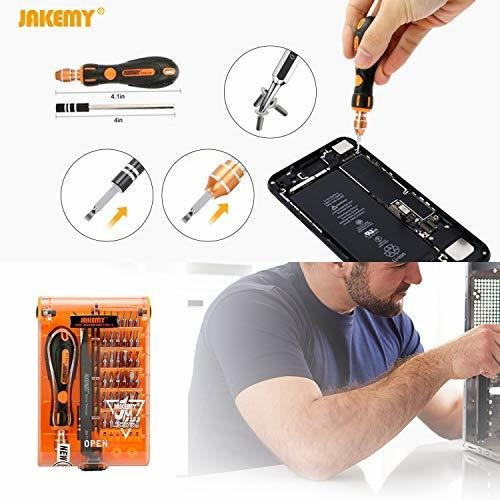 Juego Destornillador 43 1 Kit Jakemy Broca Magnetica