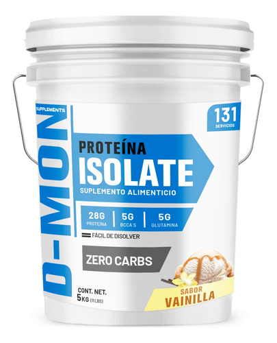 Proteína Whey Hs Hidrolizada Isolate D-mon 5 Kg Sabores Vainilla