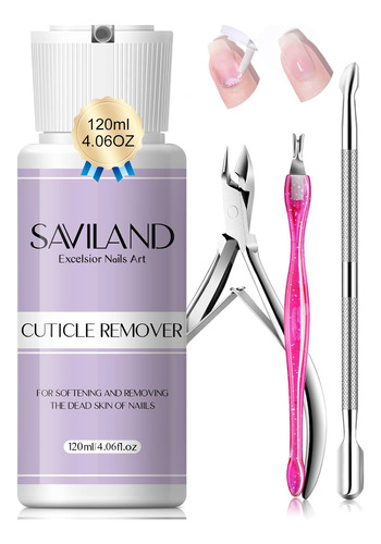 Kit Removedor De Cutículas Saviland - Gran Capacidad 120 Ml/