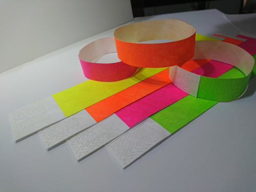 100 Fitas Pulseiras Identificação Festas Eventos Congressos Cor Verde