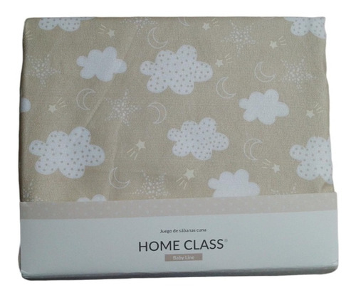 Juego De Sábanas Para Cuna Estampado Nubes Home Class