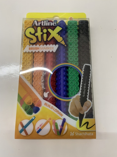 Plumon Artline Stix C/6 Marcadores Punta Pincel