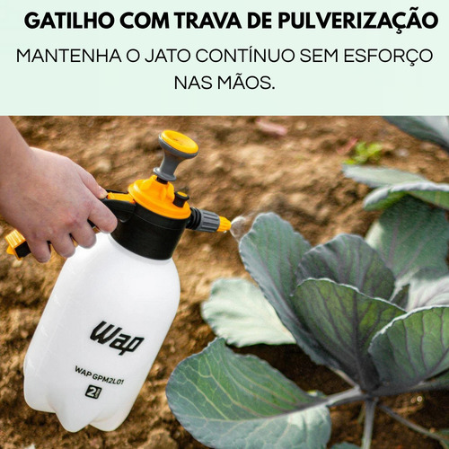 Pulverizador Multiuso 2l Ideal Para Sanitização E Jardins Branco
