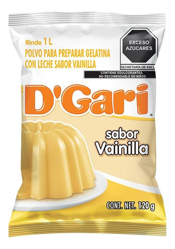 10 Pza Polvo Para Preparar Gelatina D' Gari De Leche Sabor V