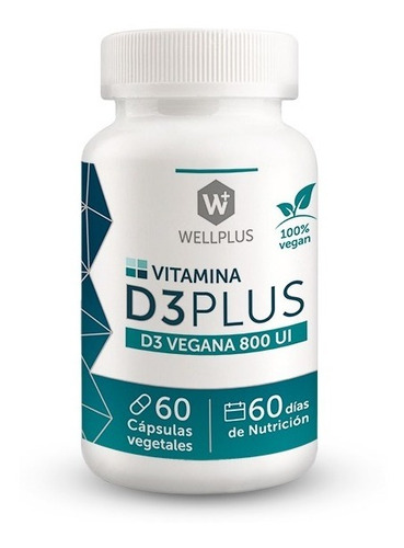 Wellplus Vitamina D3 Plus 60 Capsulas