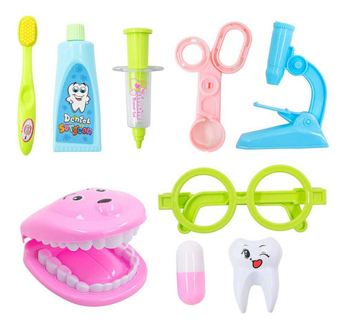 Kit Dentista Mini Doutor Médica Infantil Educativo 11 Peças