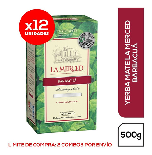 Imagen 1 de 1 de Yerba La Merced Oc Barbacua X 12 Unidades