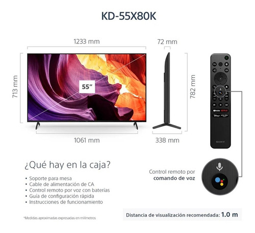 Smart Tv Sony 55 4k Ultra Hd Google Tv Kd-55x80k