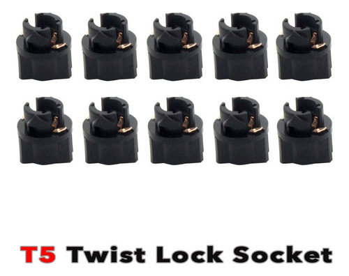 Ta 10pcs T5 Led Twist Socket Pc47 Panel De Instrumentos