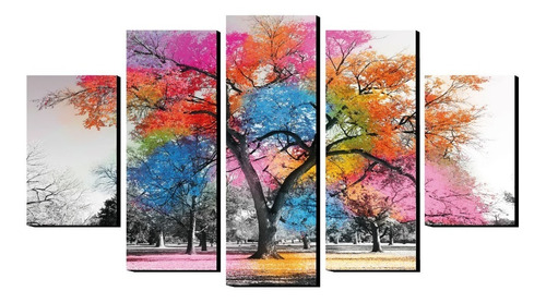 Cuadros Decorativos Modernos Para Sala Arbol Colorido