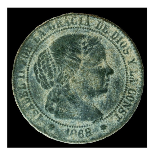 Moneda De España, 1/2 Céntimo De Escudo, 1868.  Jp