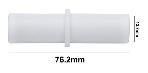 Barra Magnetica Cilindrica De Teflon 12.7 X 76.2mm Blanca