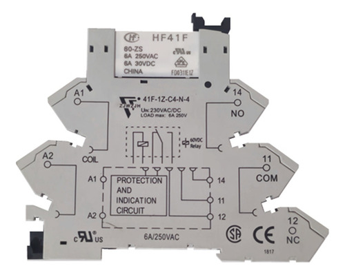 Relevador Clema Con Base 5 Pines 220v De Muelles