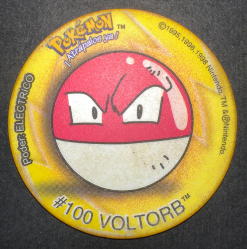 Taps Pokemon De Frito Lay - #100 Voltorb - 1998 Original