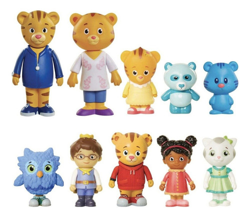 10x Daniel Tiger's Neighborhood Acción Figura Modelo Juguete