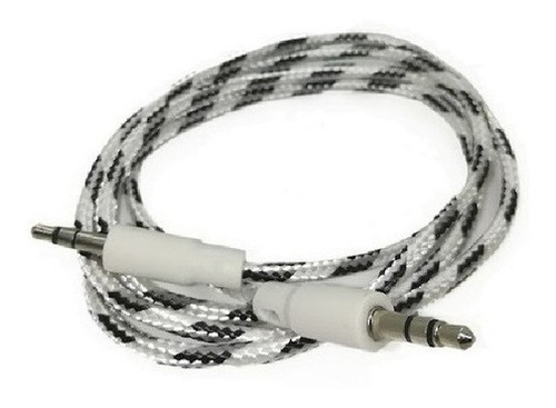 Imagen 2 de 5 de Cable Auxiliar Audio Mini Plug 3,5 Mm 3 Metros Mallado Largo