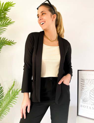 Blazer Sastrero Con Bolsillos Mujer Colores Premium