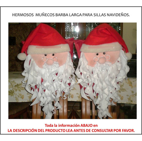 Forros De Sillas Navideños Cubre Sillas Luces Arbol Cojines