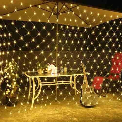 Imagen 6 de 10 de Malla 240 Led Navidad 3x2 Metros Pascuero Blanco Calido