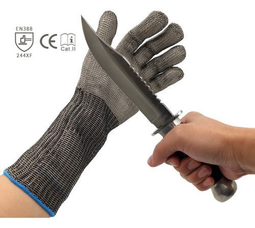 Guantes Manga Larga Acero Inoxidable Carnicero Cocina