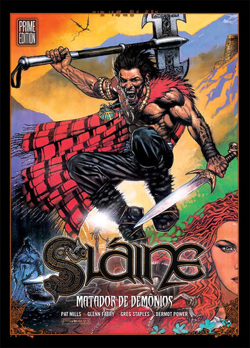 Sláine: O Matador de Demônios, de Mills, Pat. Editora Edições Mythos Eireli,2000 AD, capa dura em português, 2021