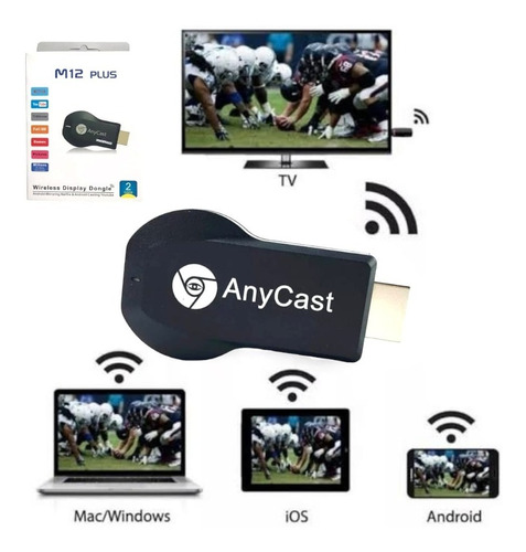 Anycast Proyección M12 Plus Tv Stick 1080p Hd Hdmi Smart Tv 