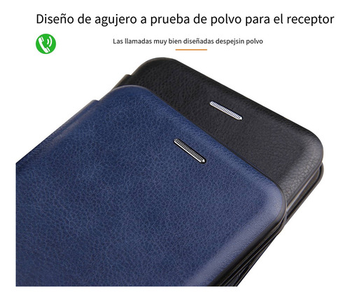 Funda Para Huawei P Smart 2021/y7a/honor 10x Lite Shell, Succión Magnética Con Clip, Funda De Piel Tipo Cartera