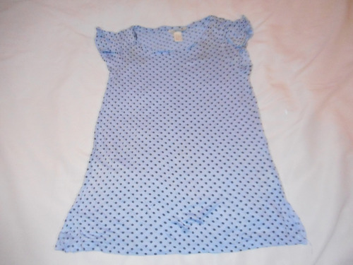 Remera Hym Celeste Lunares Azules Talle Xs