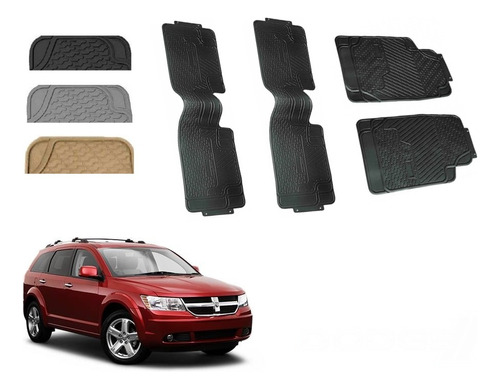 Kit Tapetes 3 Filas Dodge Journey 2015 Rubber Black Original