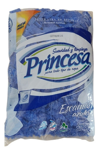 1 Bolsa De Jabón Escamas Azules Princesa 750g  Yucateco