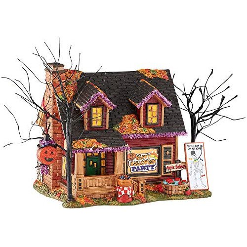 Snow Village Halloween Trick Or Treat Lane Casa Ilumina...