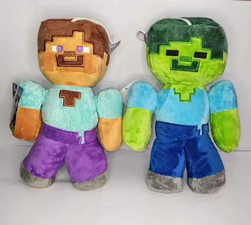 Boneco Minecraft Steve 20cm Musical + Luz Kit 3 Minecraft