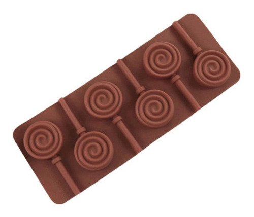 Molde Silicona Colombina Lollipop Circulo Espiral Chocolate