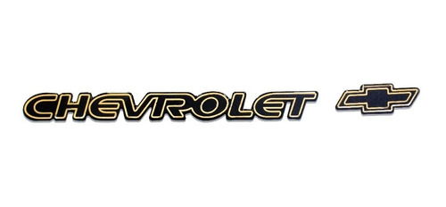 Emblema Adesivo Chevrolet S10 Blazer Preto/dourado Resinado