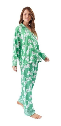 Pijama Mujer Invierno Camisero Raso Sweet Lady 2650-22