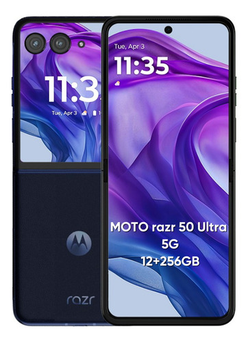 Motorola Razr 50 Ultra 5g Smartphone 12gb 256gb Dual Sim Teléfono Inteligente Plegable 165 Hz Con Nfc Azul
