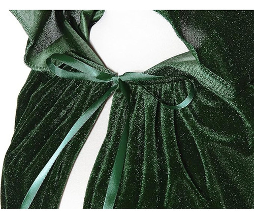 Capa De Terciopelo Capucha Capa Halloween Larga Para Adulto