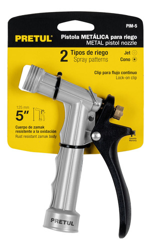Pistola Para Manguera Riego 5´ Metalica 2 Funciones 22756